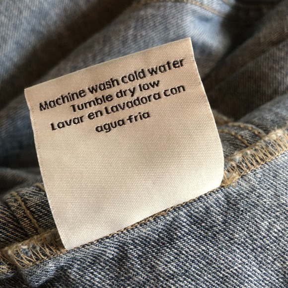 Sneak Peek Blue Denim Jean Jacket Boho Floral Embroidered Trucker M - Picture 5 of 10